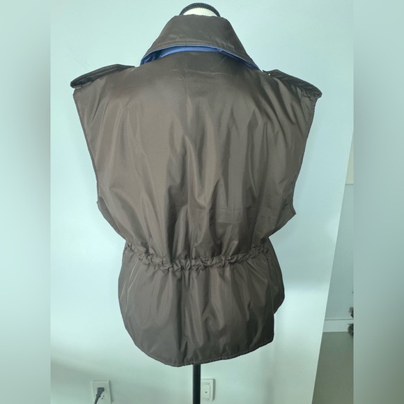 Ganni Reversible Quilted Vest Blue/Brown – Brand New - Picture 6 of 17